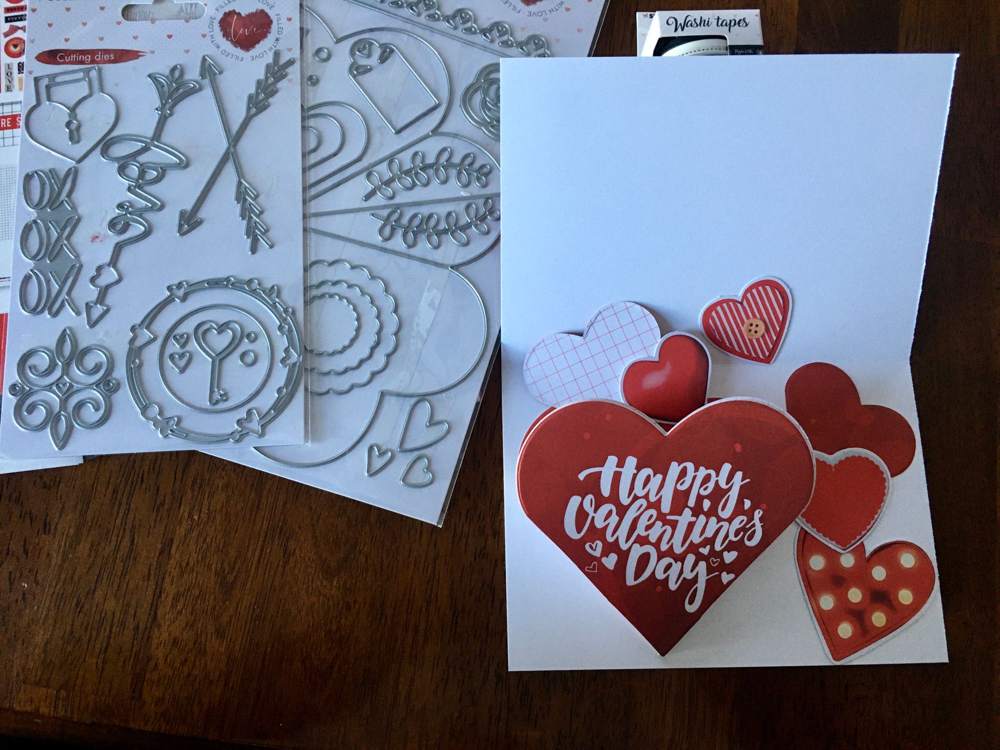 Homemade Washi Tape Heart cards for Valentine's Day