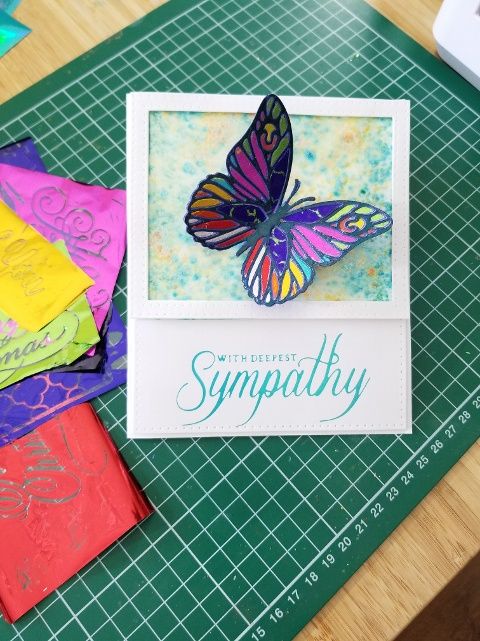 Go Press & Foil "Scrap Foil" Butterfly Card