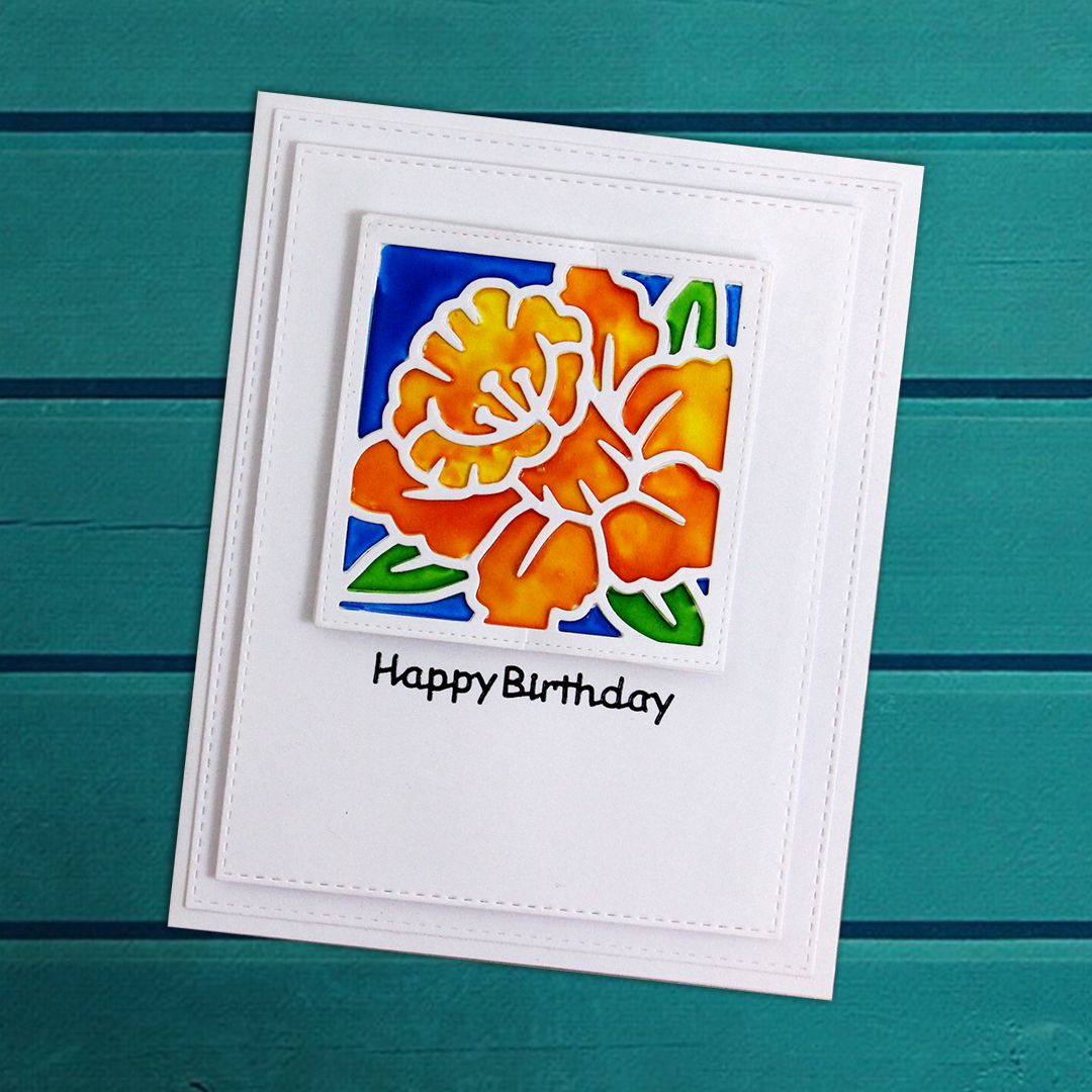 Crystal Tints Flower Card