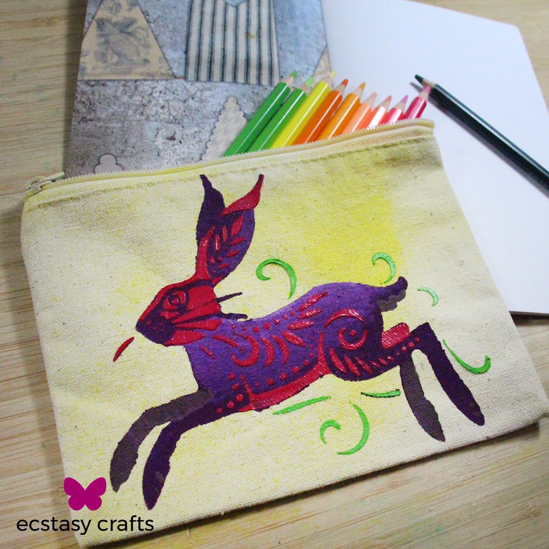 Colourful Hare DIY Pencil Case
